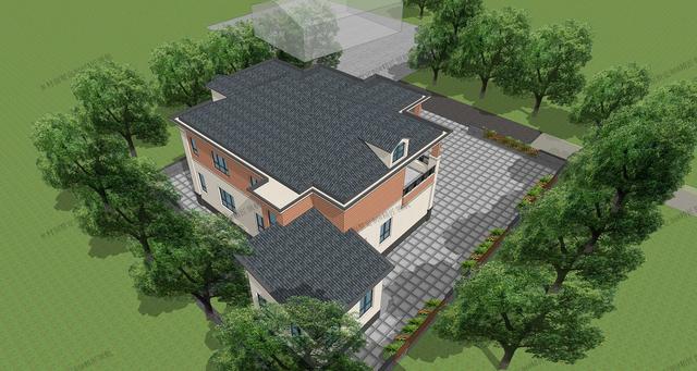 適合三代同堂居住自建別墅方案，附效果圖