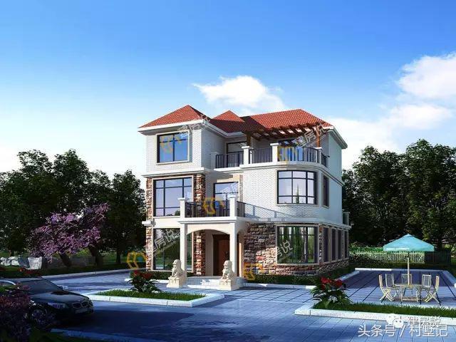別墅實景照片圖和效果圖對比，看完肯定得給施工隊點贊