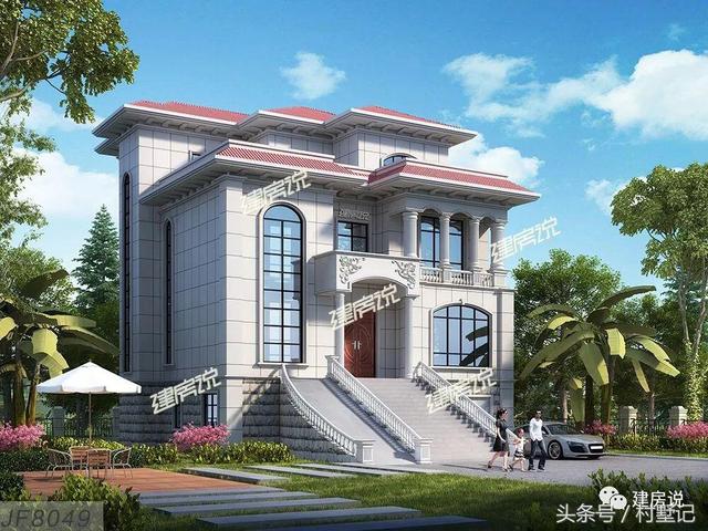 別墅實景照片圖和效果圖對比，看完肯定得給施工隊點贊