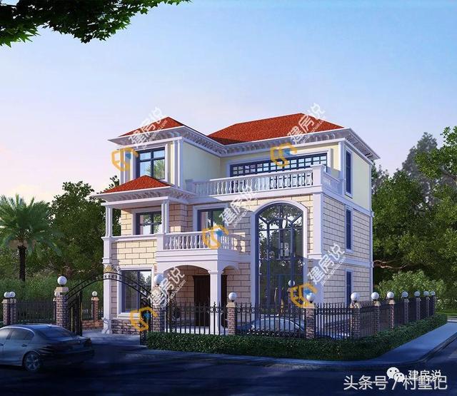 別墅實景照片圖和效果圖對比，看完肯定得給施工隊點贊