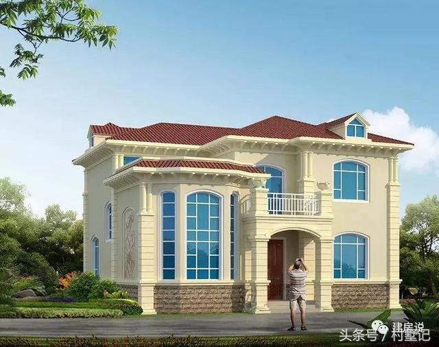 別墅實景照片圖和效果圖對比，看完肯定得給施工隊點贊