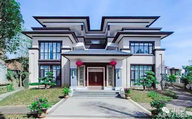 別墅實景照片圖和效果圖對比，看完肯定得給施工隊點贊