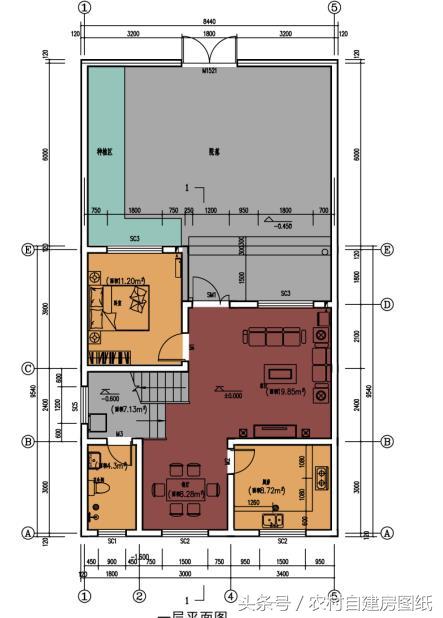 2款帶庭院的雙拼農(nóng)村自建房戶型圖，小宅基地可以看看