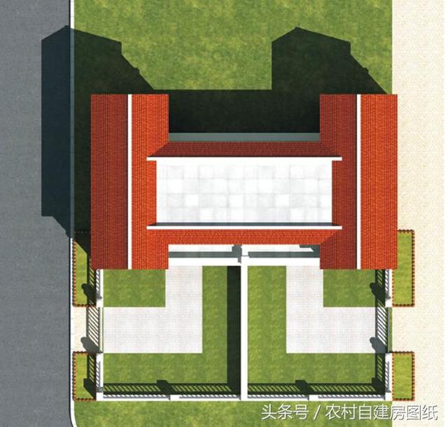 2款帶庭院的雙拼農(nóng)村自建房戶型圖，小宅基地可以看看