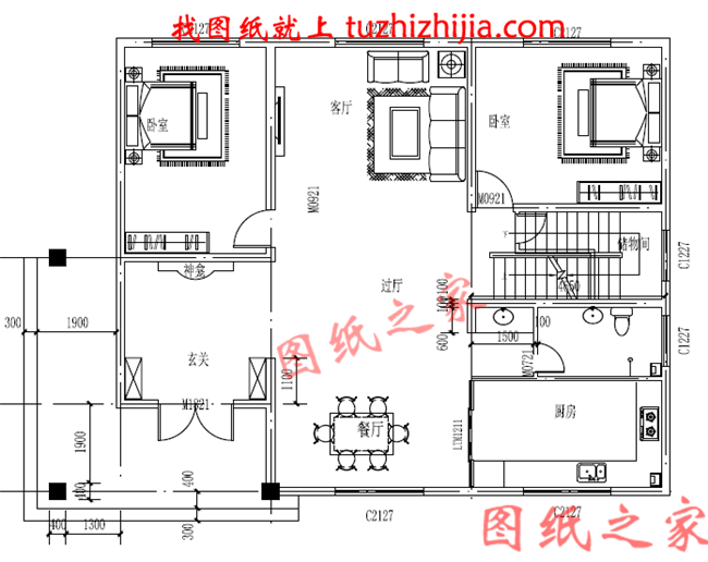 簡單實用兩層樓的房子設(shè)計圖，13×10占地130平方米