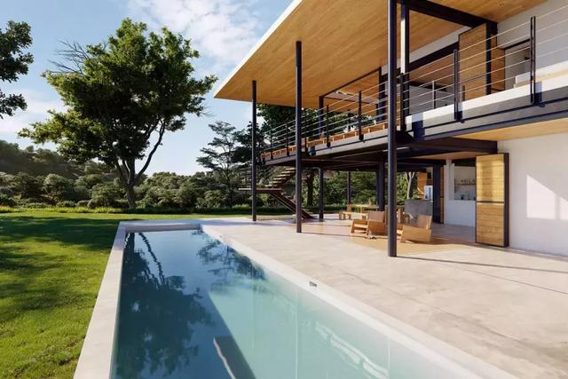 度假風(fēng)格、輕松悠閑的家庭別墅效果圖實(shí)拍，真漂亮