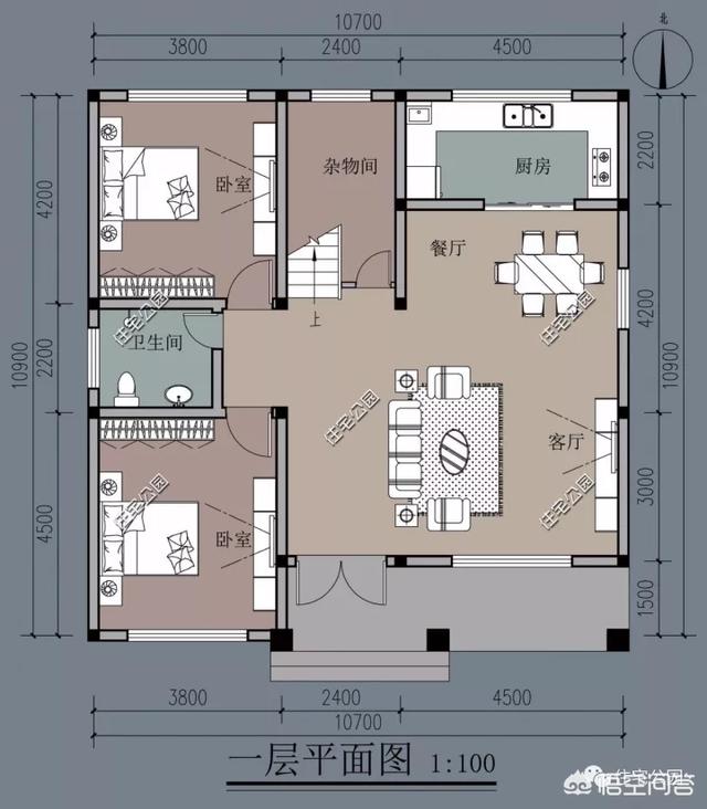 10×10米農(nóng)村建房怎么設(shè)計圖紙方案？