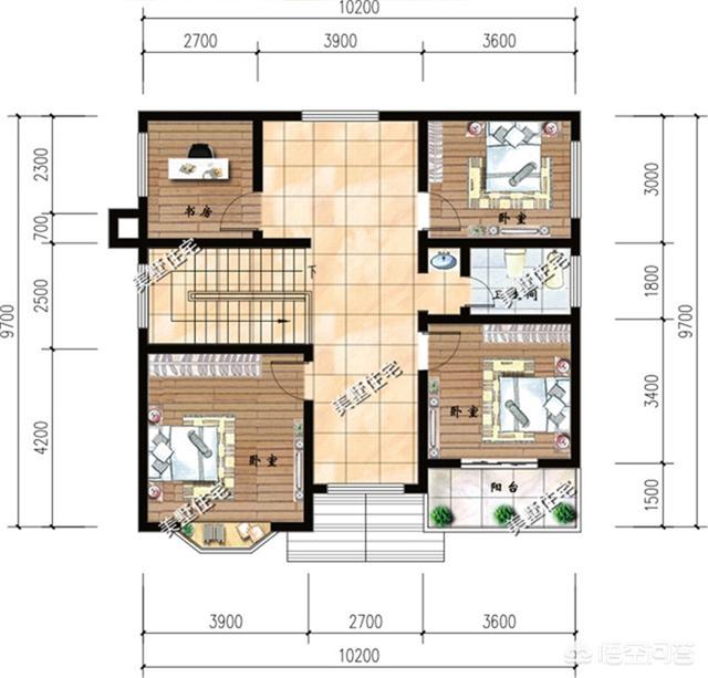 10×10米農(nóng)村建房怎么設(shè)計圖紙方案？