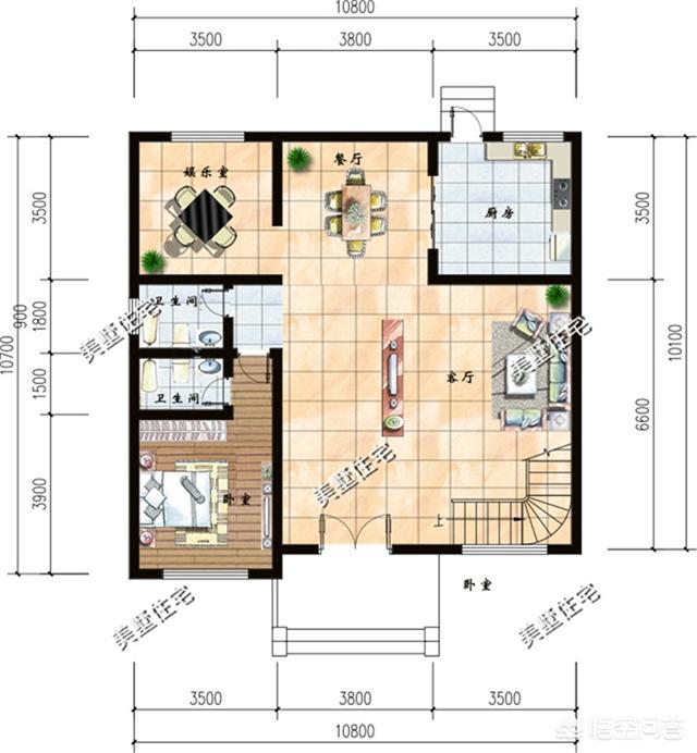 10×10米農(nóng)村建房怎么設(shè)計圖紙方案？