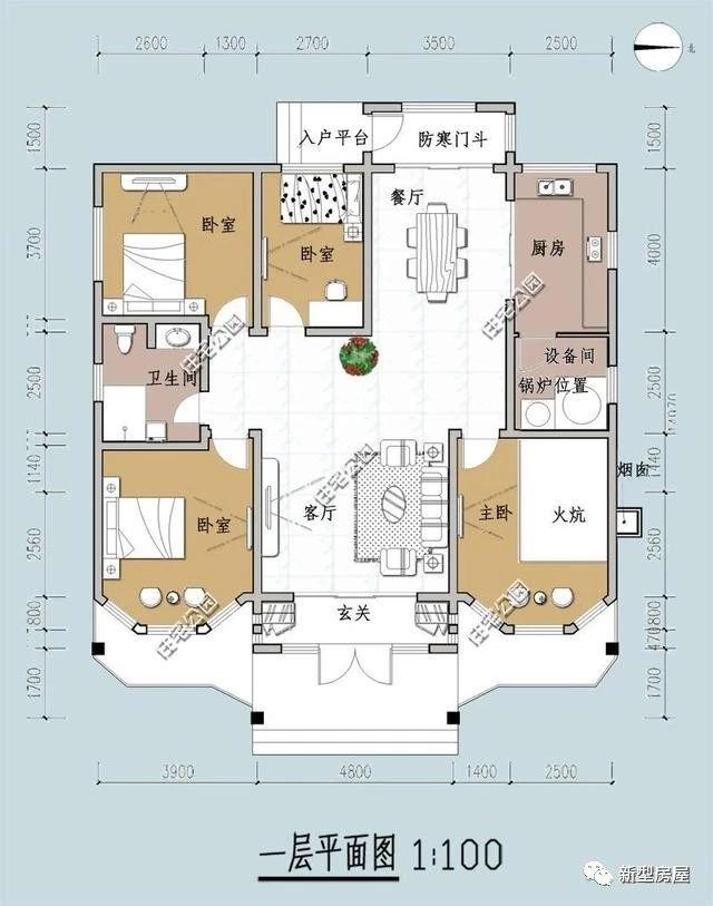 農(nóng)村一層平房戶型方案圖，經(jīng)濟實惠15萬就能建好