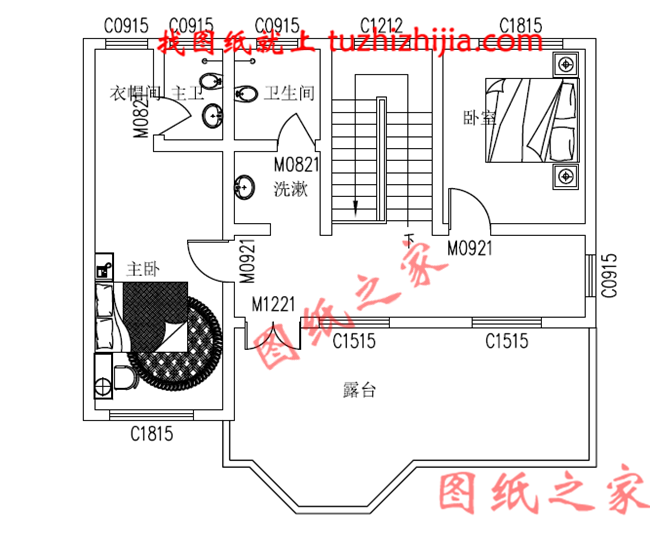 簡潔大氣140平方三層房子設(shè)計圖，帶車庫