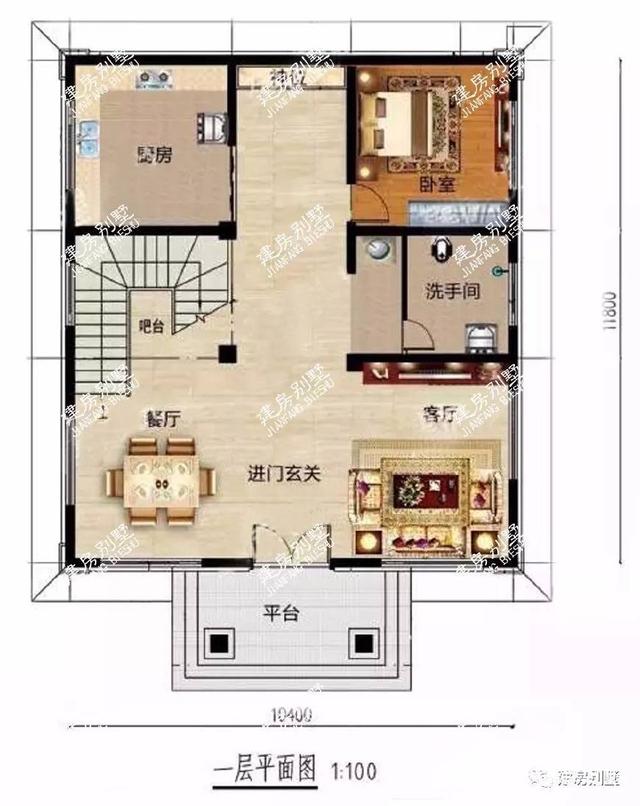 3款帶大露臺(tái)的四層別墅設(shè)計(jì)方案圖，挑一套隨便建