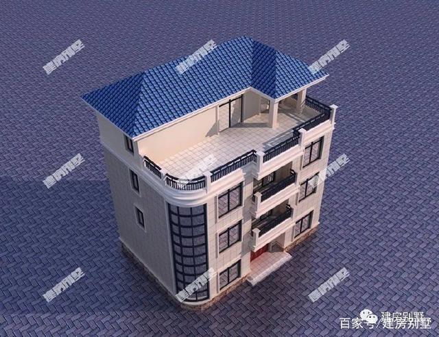 3款帶大露臺(tái)的四層別墅設(shè)計(jì)方案圖，挑一套隨便建