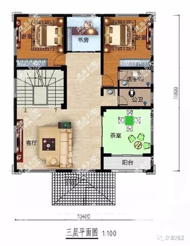 3款帶大露臺(tái)的四層別墅設(shè)計(jì)方案圖，挑一套隨便建