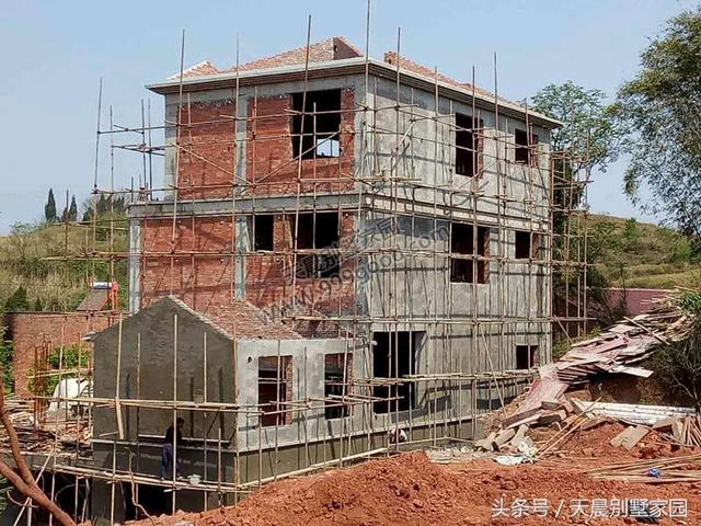 進(jìn)深10米農(nóng)村自建別墅設(shè)計(jì)圖，附施工全過(guò)程