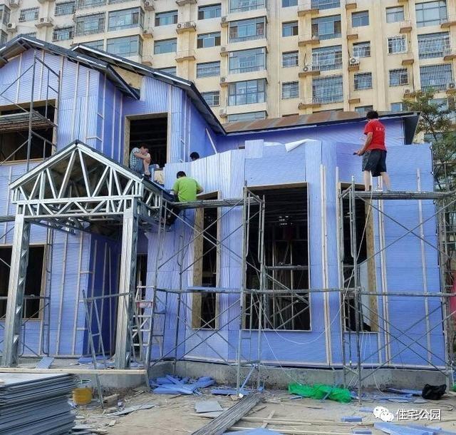 農(nóng)村自建房輕鋼別墅施工過程實(shí)拍，輕鋼別墅施工沒想象的難