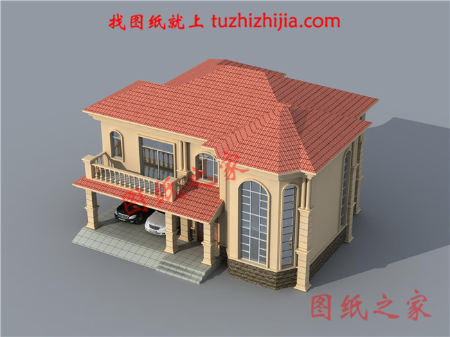 普通農(nóng)村二層房子設(shè)計(jì)圖 ，復(fù)式結(jié)構(gòu)，帶車庫，160平米左右