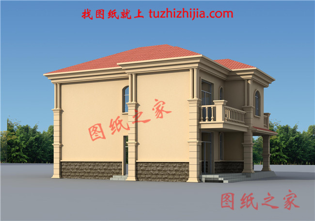 普通農(nóng)村二層房子設(shè)計(jì)圖 ，復(fù)式結(jié)構(gòu)，帶車庫，160平米左右