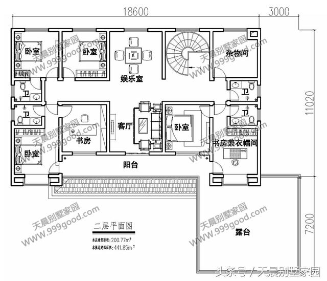 3款帶配房的農(nóng)村二層房屋設(shè)計圖，布局超接地氣