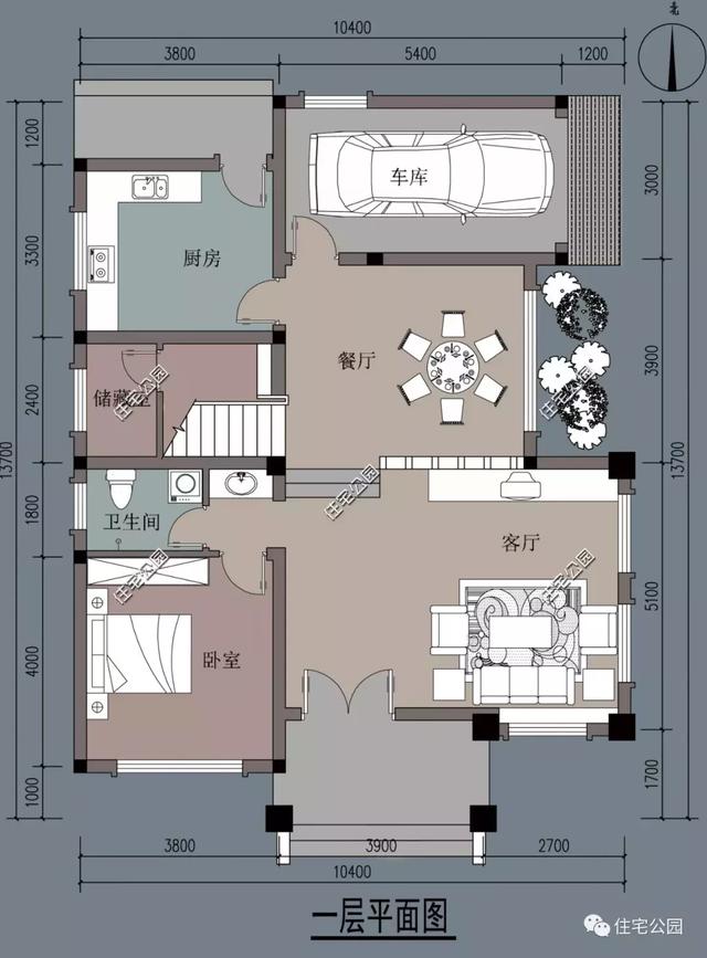 農(nóng)村三層半小洋樓設(shè)計圖，三層半帶閣樓別墅戶型就選他