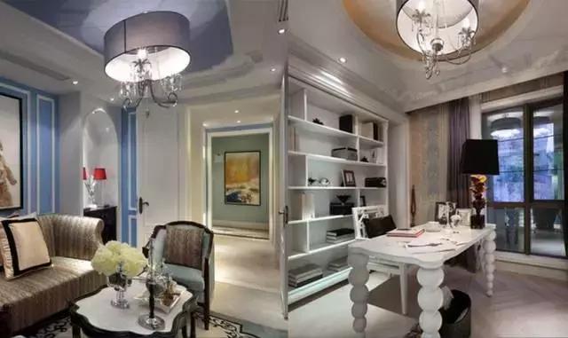 300平歐式藍(lán)調(diào)別墅裝修案例實拍，浪漫唯美