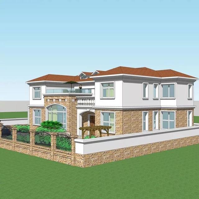 3套花園別墅外觀效果圖，有花園才稱得上別墅