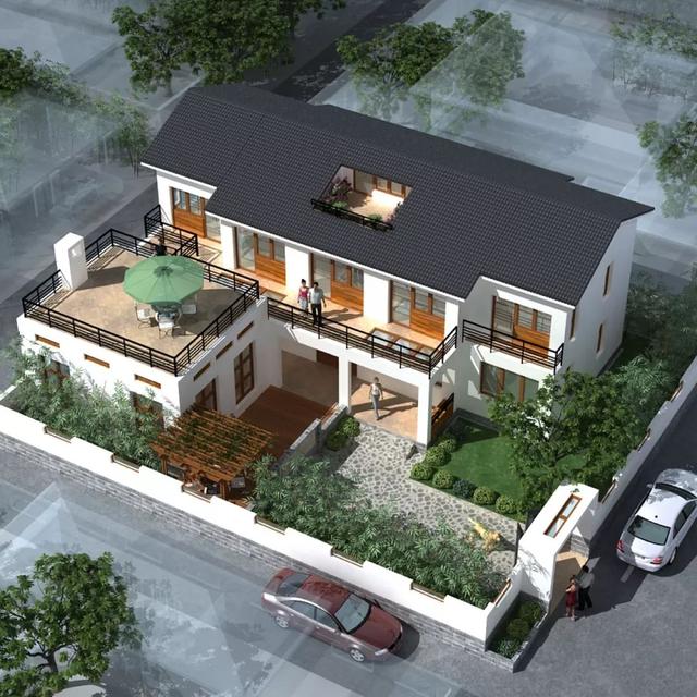 3套花園別墅外觀效果圖，有花園才稱得上別墅