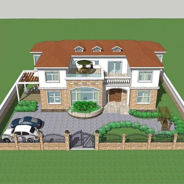 3套花園別墅外觀效果圖，有花園才稱得上別墅
