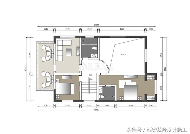 別墅豪華高端中式風(fēng)格裝修實(shí)景照片圖，大氣