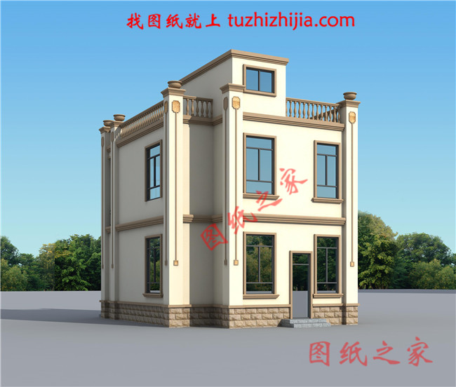 農(nóng)村小戶型二層別墅設(shè)計(jì)圖，戶型緊湊合理，是宅基地小的客戶的福音