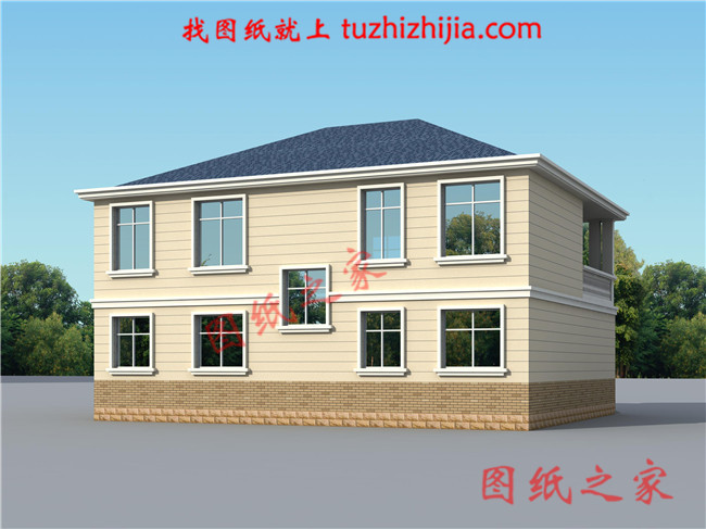 農(nóng)村四間兩層樓房設(shè)計(jì)圖，帶車(chē)庫(kù)，時(shí)尚經(jīng)濟(jì)，最適合農(nóng)村施工的絕佳戶(hù)型