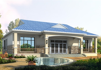 鄉(xiāng)下建房一層戶型圖，一層住宅設(shè)計(jì)圖紙，誰(shuí)說(shuō)一層平房不能叫別墅