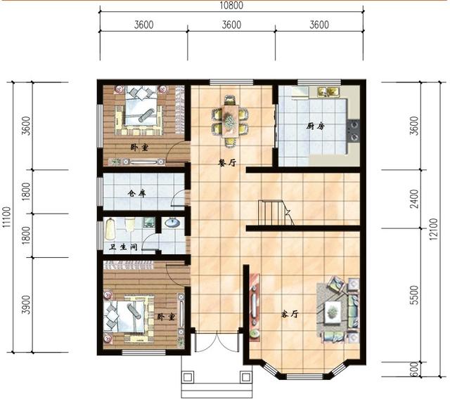 11*11米帶露臺(tái)現(xiàn)代二層農(nóng)村小洋樓設(shè)計(jì)圖，附施工過程