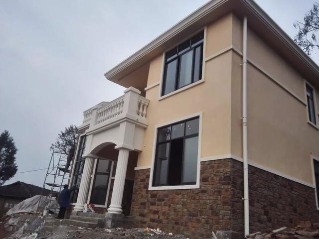 11*11米帶露臺(tái)現(xiàn)代二層農(nóng)村小洋樓設(shè)計(jì)圖，附施工過程