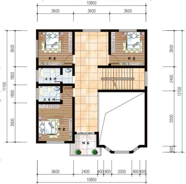 11*11米帶露臺(tái)現(xiàn)代二層農(nóng)村小洋樓設(shè)計(jì)圖，附施工過程