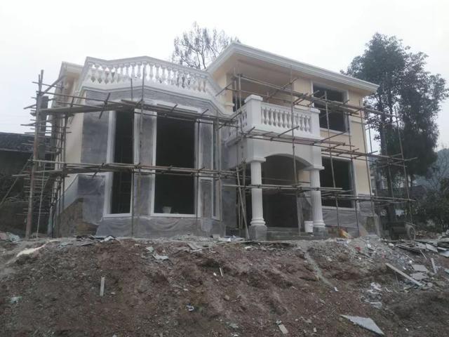 11*11米帶露臺(tái)現(xiàn)代二層農(nóng)村小洋樓設(shè)計(jì)圖，附施工過程