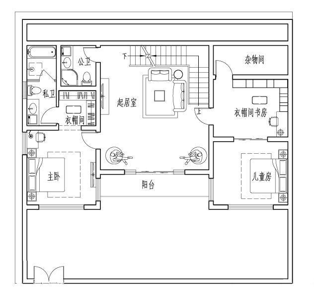 二層帶庭院中式別墅設(shè)計(jì)方案，喜歡中式建筑的收藏吧