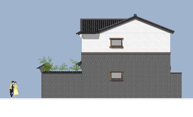 二層帶庭院中式別墅設(shè)計(jì)方案，喜歡中式建筑的收藏吧