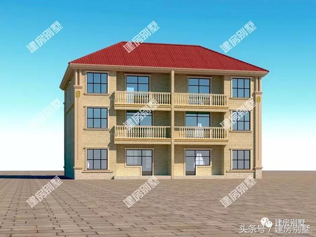 共用堂屋的三層雙拼別墅設(shè)計(jì)方案，倆兄弟這樣建很好