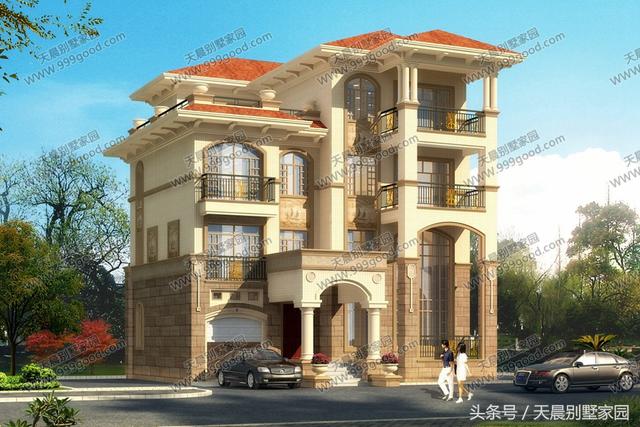 歐式豪華4層自建樓房設計圖，隨便挑1套建都能迎娶白富美