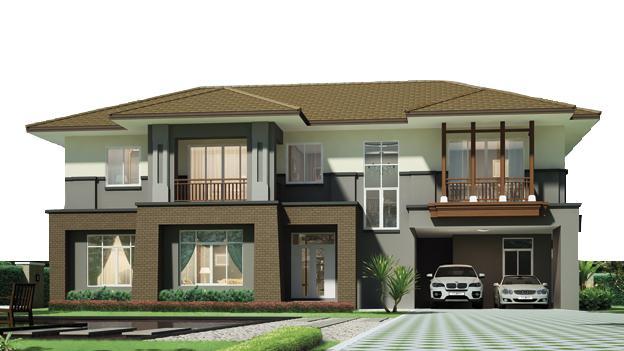 時尚農村二層別墅圖，6室2廳帶吧臺，品質生活就靠它了