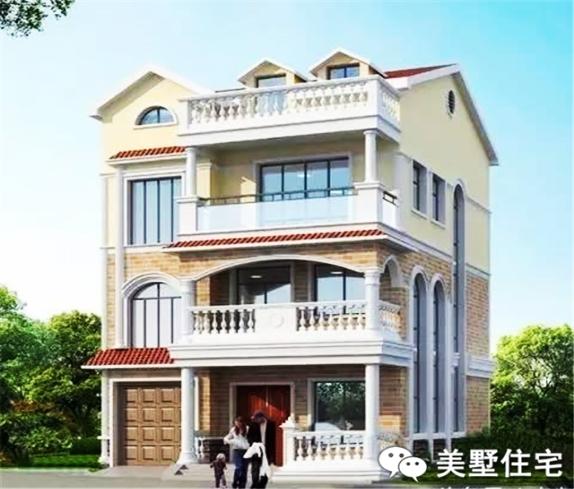 幾款帶車庫(kù)的農(nóng)村自建樓房方案圖，3、4層的都有