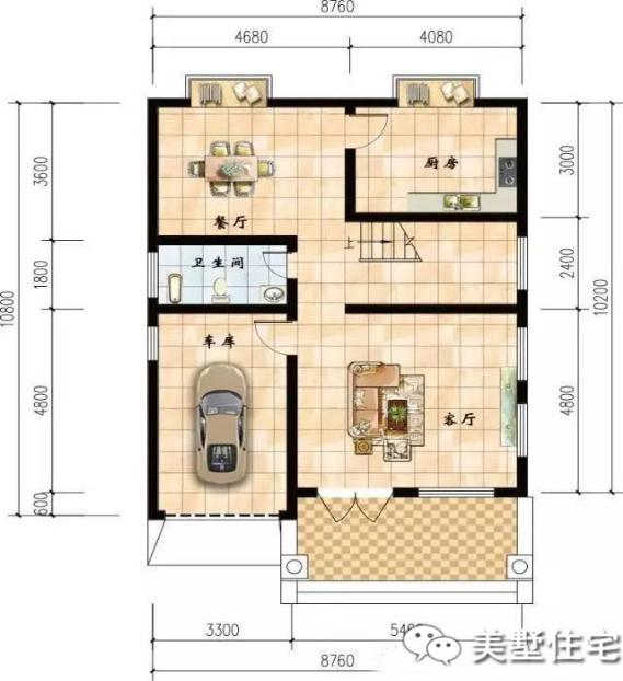 幾款帶車庫(kù)的農(nóng)村自建樓房方案圖，3、4層的都有