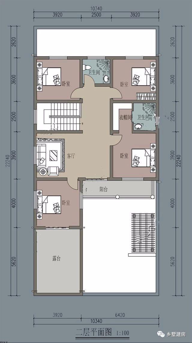 傳統(tǒng)古典中式二層自建房設(shè)計方案圖，建一棟輕松搞定丈母娘