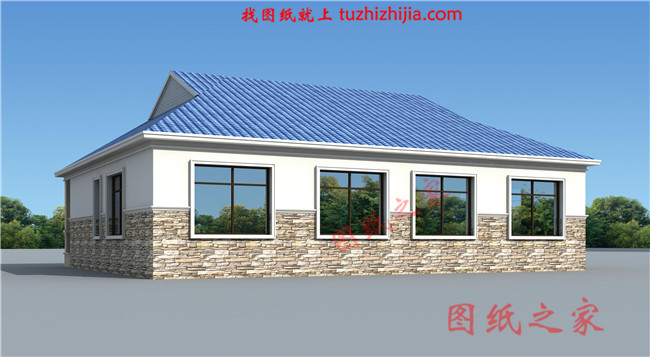 鄉(xiāng)下建房一層戶型圖，一層住宅設(shè)計圖紙，誰說一層平房不能叫別墅