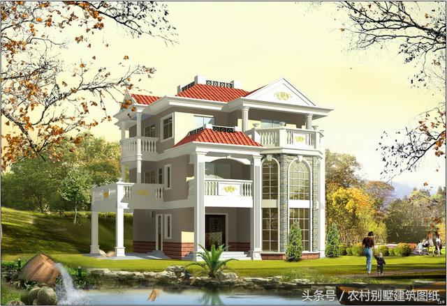 150平左右三層單家獨(dú)院式別墅方案圖，30萬(wàn)建起來(lái)