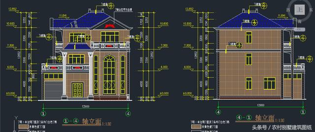 150平左右三層單家獨(dú)院式別墅方案圖，30萬(wàn)建起來(lái)