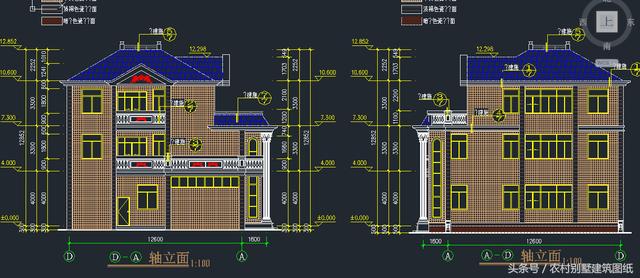 150平左右三層單家獨(dú)院式別墅方案圖，30萬(wàn)建起來(lái)