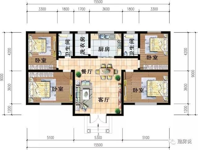 農(nóng)村蓋一層平房設(shè)計(jì)圖大全，一層也能蓋出別墅型