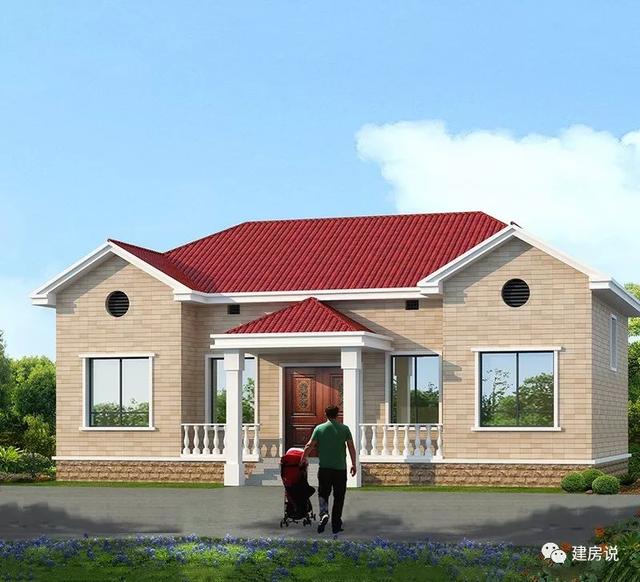 農(nóng)村蓋一層平房設(shè)計(jì)圖大全，一層也能蓋出別墅型